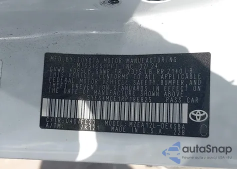 2024 Toyota Corolla Se from USA, damaged, VIN 5YFS4MCE1RP186825